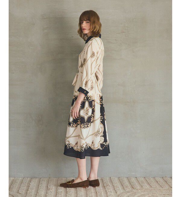 Grace Class「スカーフプリントシャツワンピース」|ワンピース|