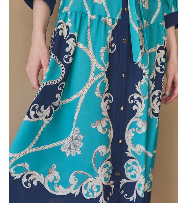 Grace Class「スカーフプリントシャツワンピース」|ワンピース|