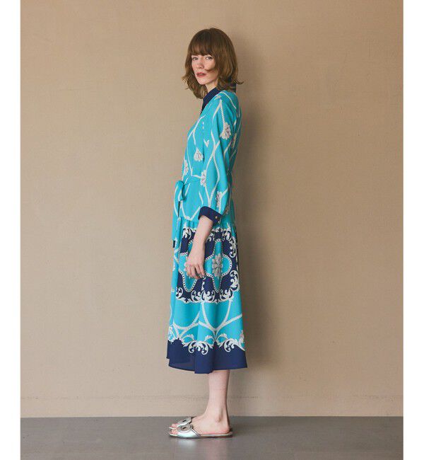 Grace Class「スカーフプリントシャツワンピース」|ワンピース|