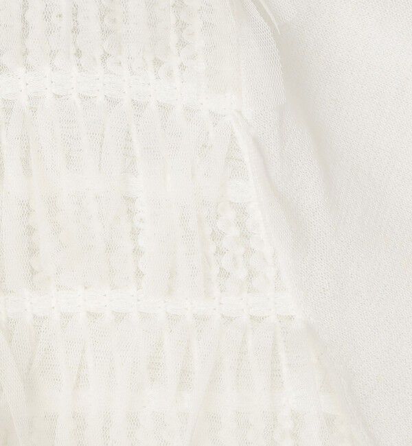 NOLLEY'S「《手洗い可能》チュールフリンジVネックカーディガン」|カーディガン|