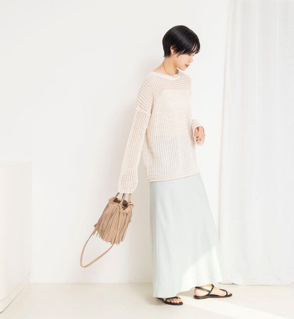 NOLLEY'S「《手洗い可能》ペーパーヤーンメッシュプルオーバー」|ニット・セーター|