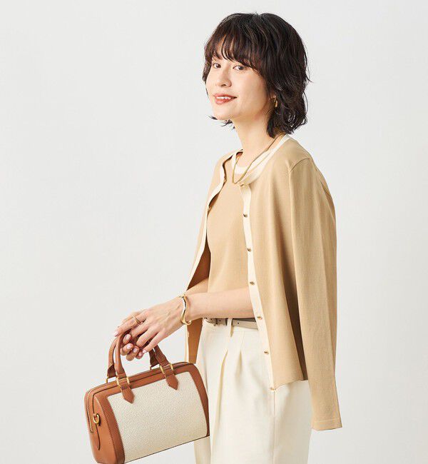 NOLLEY'S sophi「《アンサンブル対応》 《手洗い可能》マルチファンクションクルーネックカーディガン」|カーディガン|