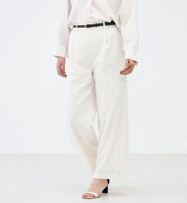 NOLLEY'S sophi「NEW morisachi《セットアップ対応》ウォッシャブルストレッチツイルイージーワイドパンツ」|その他|