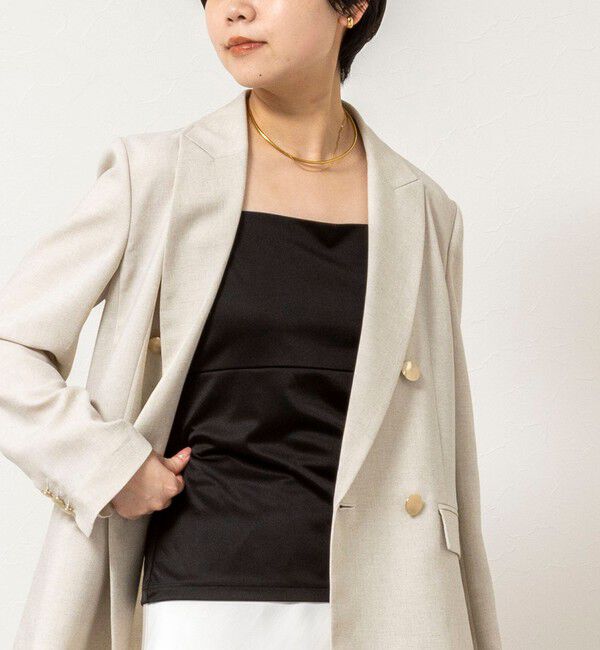 NOLLEY'S sophi「ウォッシャブルアジャスター付サテンスムースキャミ」|キャミソール|ブラック