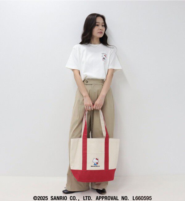 fredy emue「【HELLO KITTY meet FREDY emue】 プリントミディアムトートバッグ」|トートバッグ|
