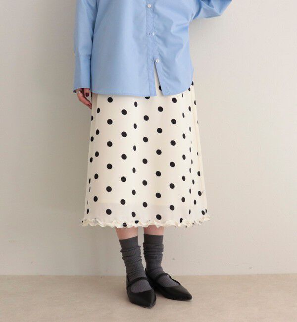 fredy emue「サテンドットミディスカート」|スカート|