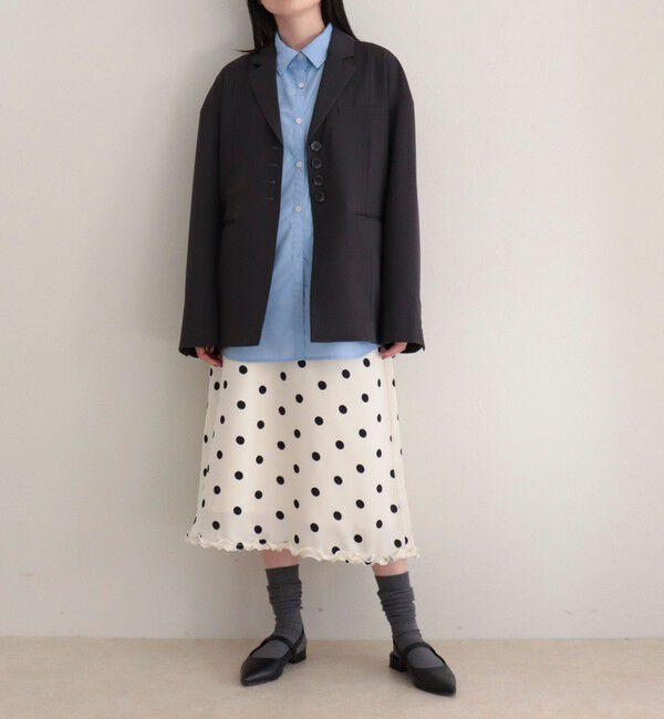 fredy emue「サテンドットミディスカート」|スカート|