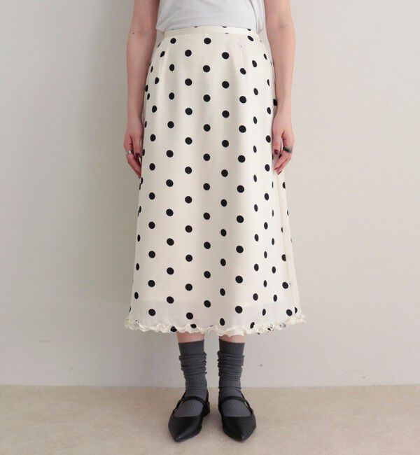 fredy emue「サテンドットミディスカート」|スカート|