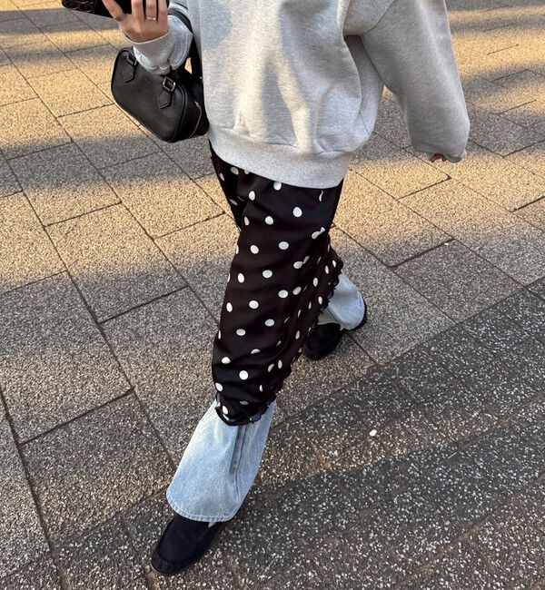 fredy emue「サテンドットミディスカート」|スカート|