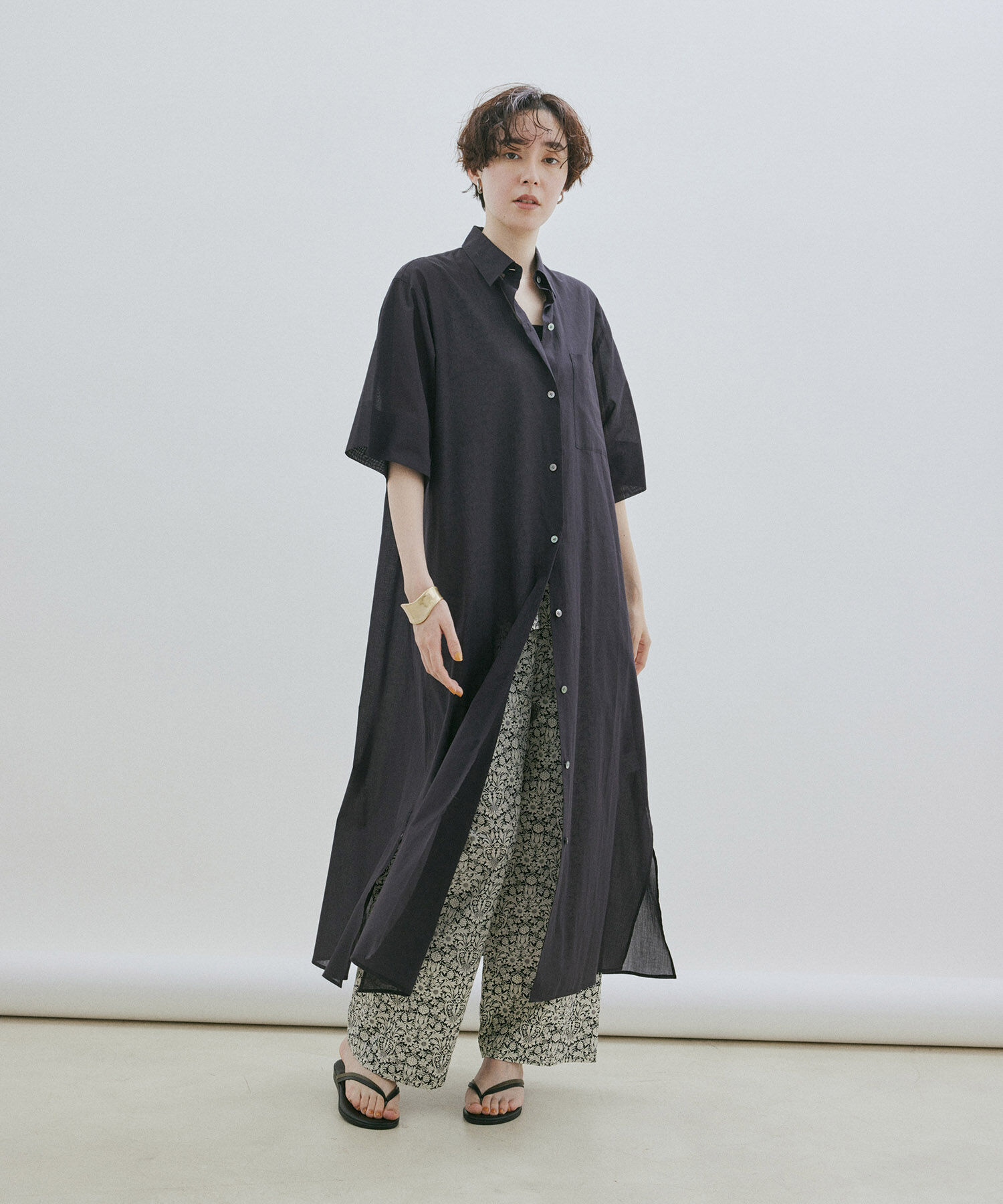 SALON adam et rope'「ワッシャーローンシャツワンピース / 無地・ストライプ」|その他|