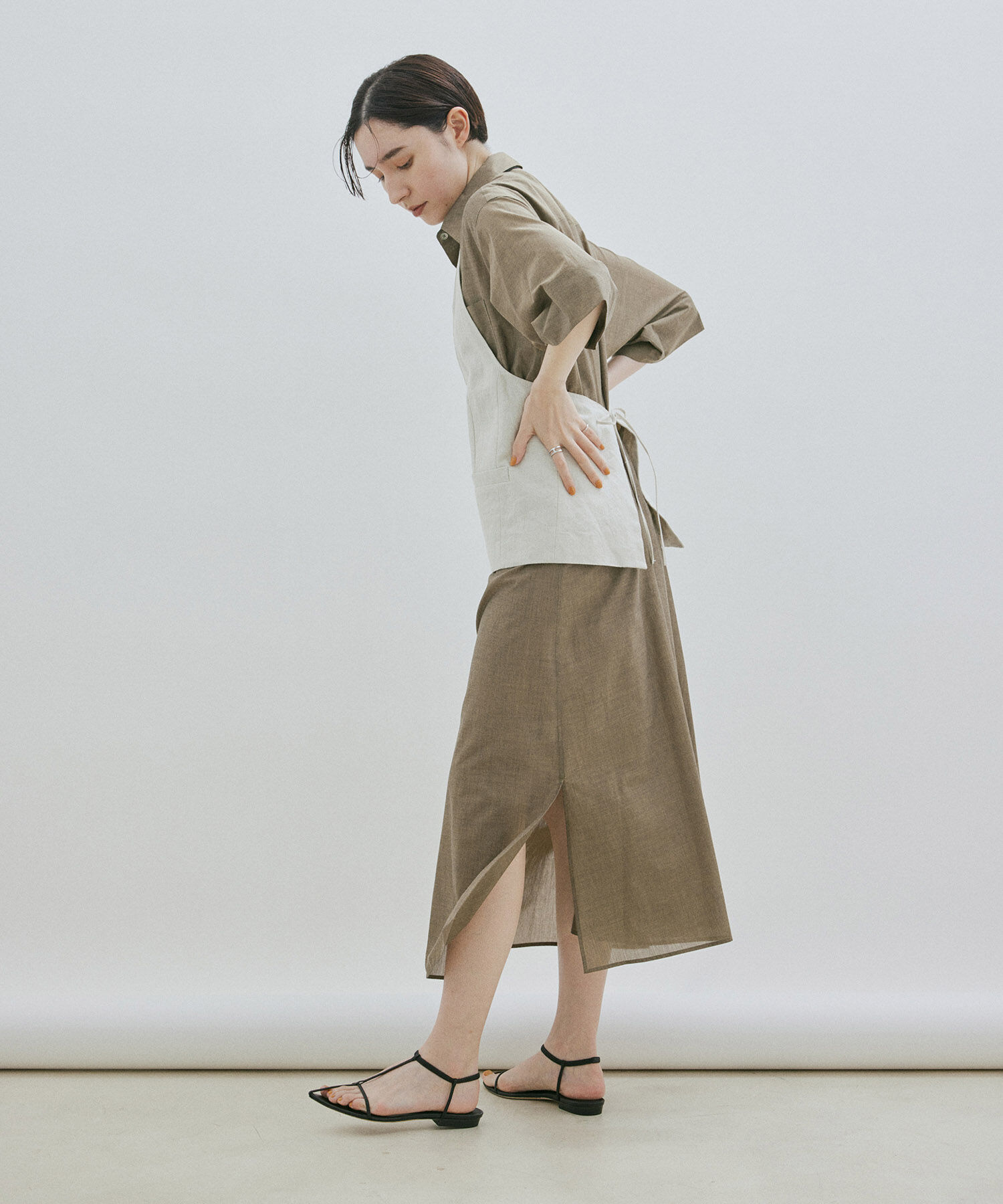 SALON adam et rope'「ワッシャーローンシャツワンピース / 無地・ストライプ」|その他|