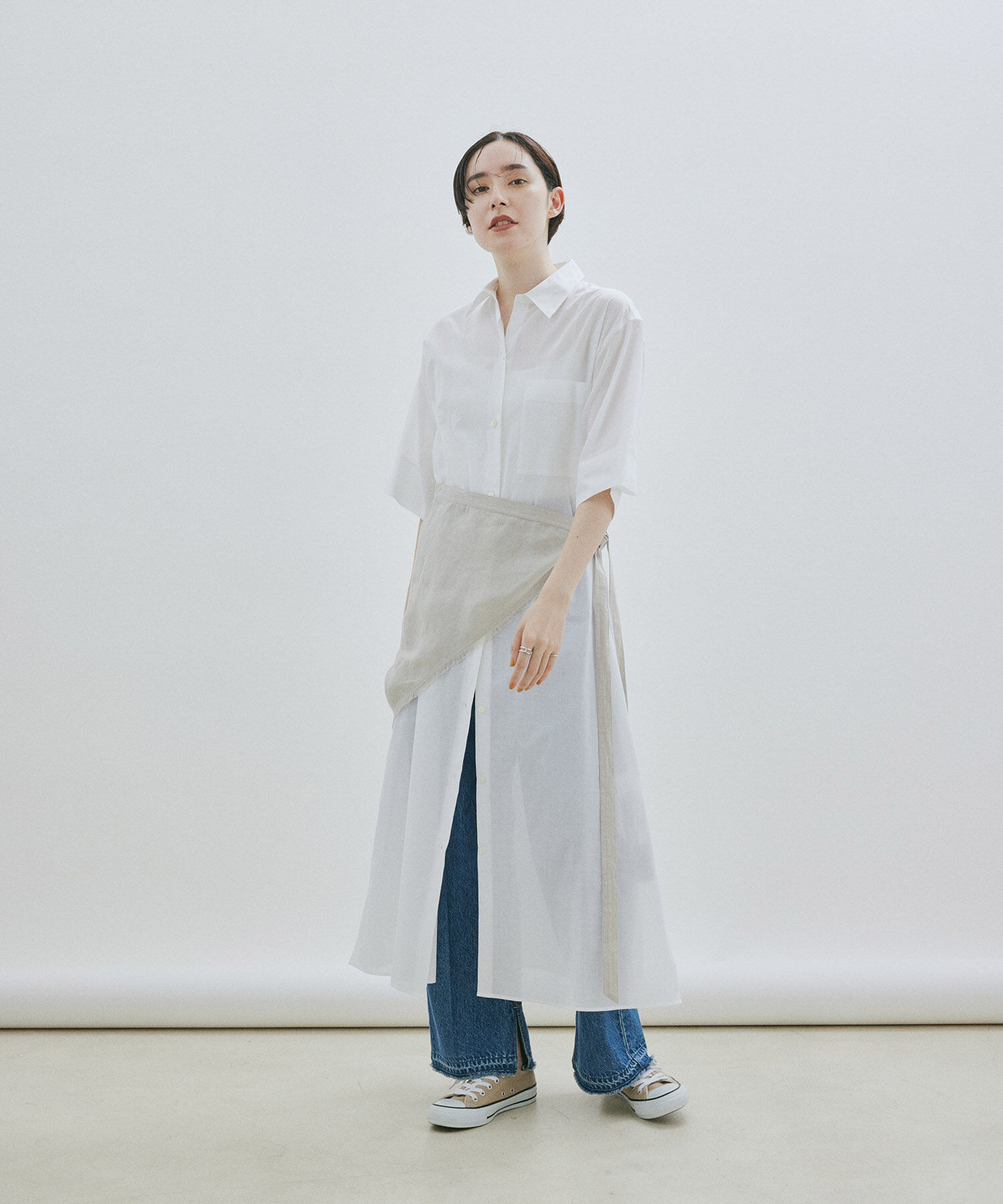 SALON adam et rope'「ワッシャーローンシャツワンピース / 無地・ストライプ」|その他|