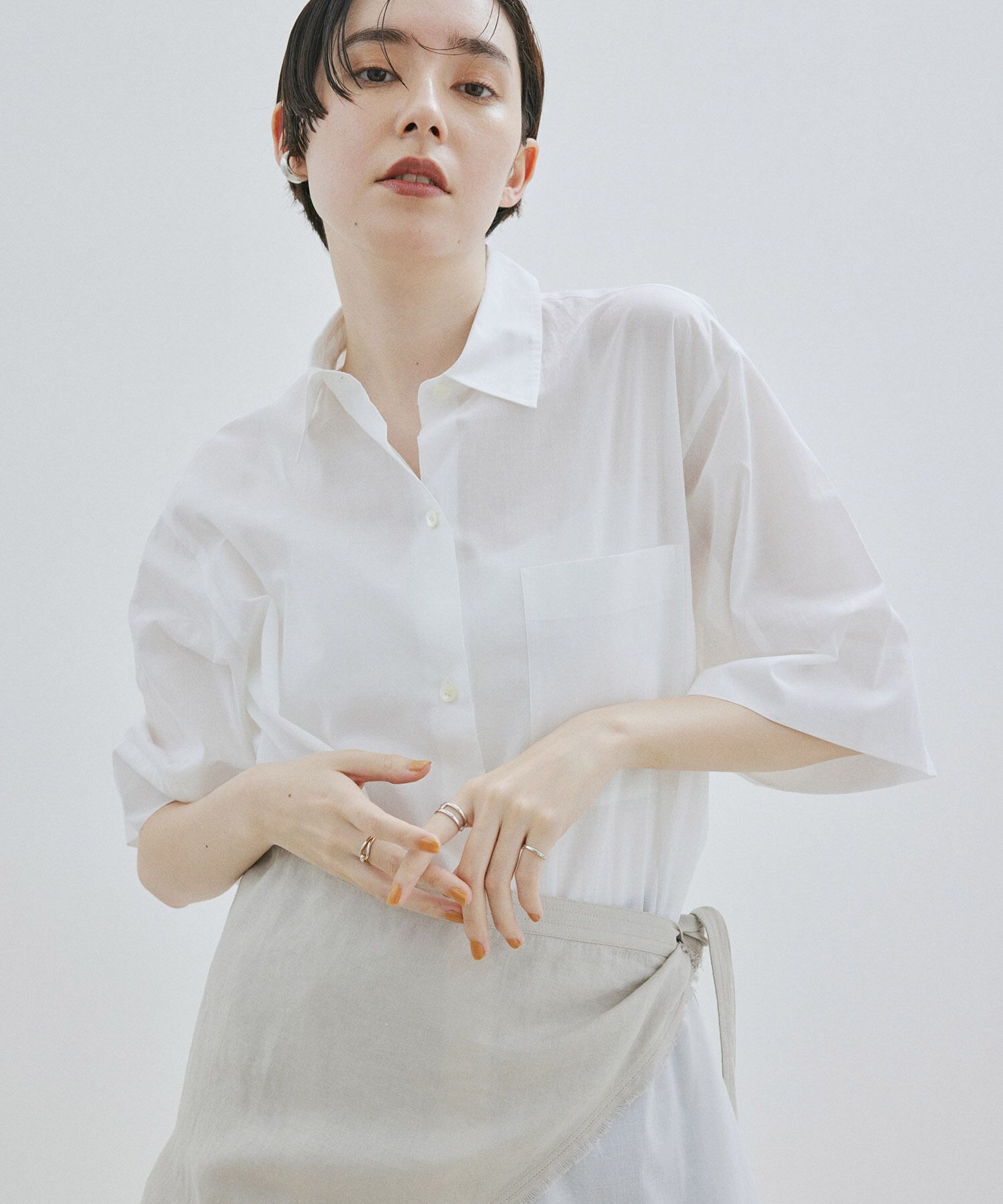 SALON adam et rope'「ワッシャーローンシャツワンピース / 無地・ストライプ」|その他|