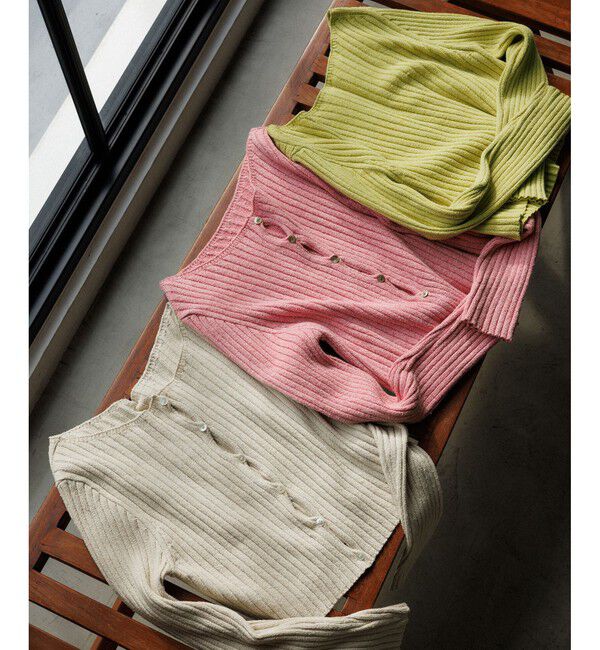 SALON adam et rope'「ローシルクリブニット2WAYカーディガン」|カーディガン|