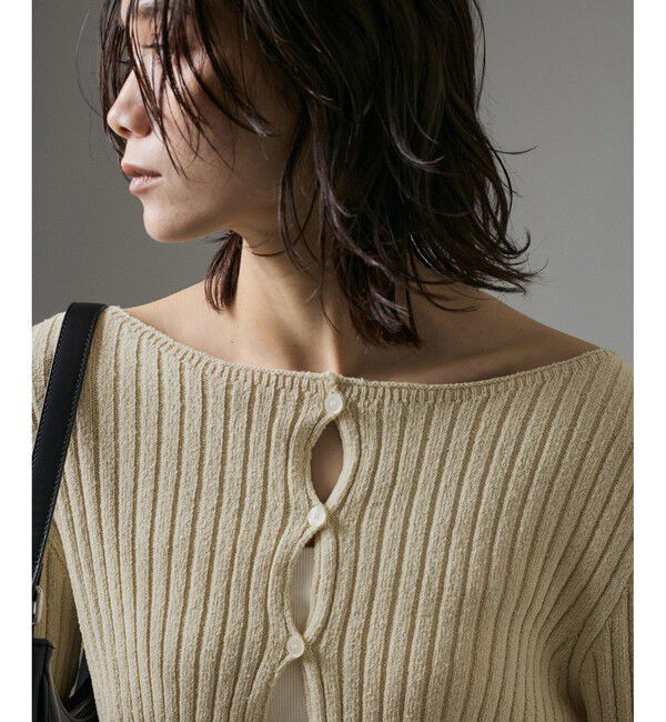 SALON adam et rope'「ローシルクリブニット2WAYカーディガン」|カーディガン|
