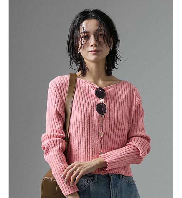 SALON adam et rope'「ローシルクリブニット2WAYカーディガン」|カーディガン|
