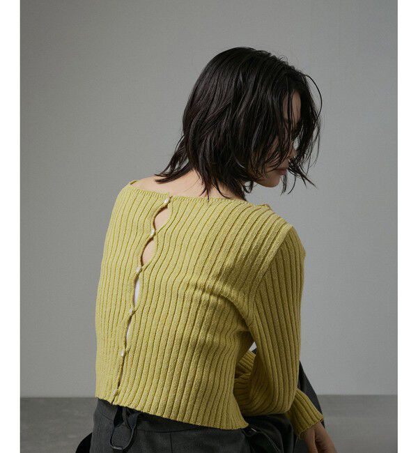 SALON adam et rope'「ローシルクリブニット2WAYカーディガン」|カーディガン|