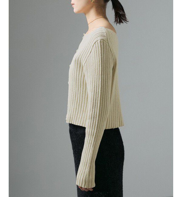 SALON adam et rope'「ローシルクリブニット2WAYカーディガン」|カーディガン|