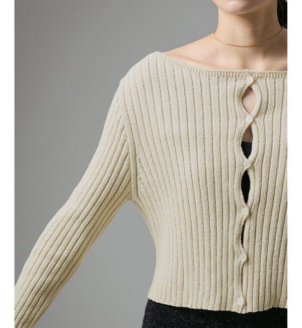 SALON adam et rope'「ローシルクリブニット2WAYカーディガン」|カーディガン|