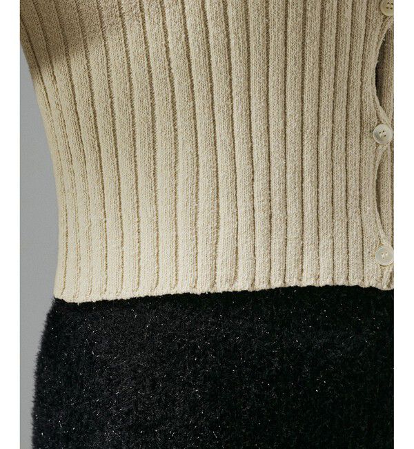 SALON adam et rope'「ローシルクリブニット2WAYカーディガン」|カーディガン|