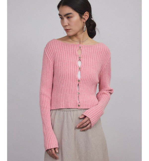 SALON adam et rope'「ローシルクリブニット2WAYカーディガン」|カーディガン|