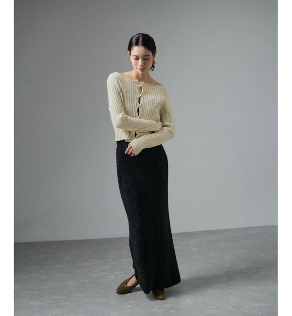 SALON adam et rope'「ローシルクリブニット2WAYカーディガン」|カーディガン|