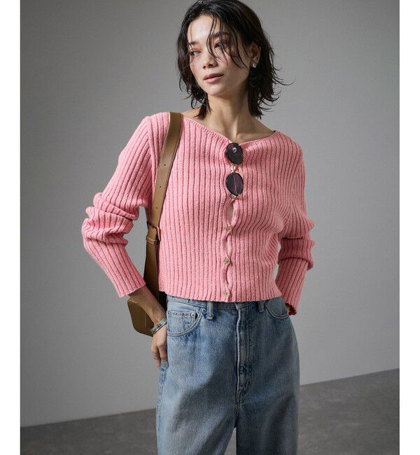 SALON adam et rope'「ローシルクリブニット2WAYカーディガン」|カーディガン|