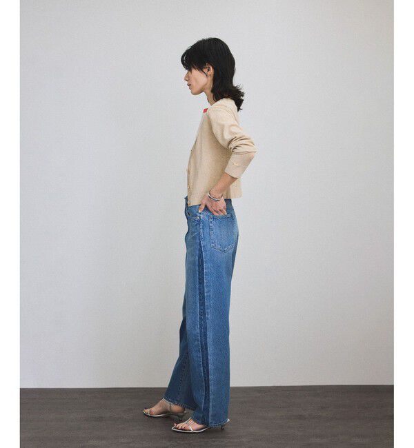 SALON adam et rope'「ハイツイストコットンVネックカーディガン」|カーディガン|