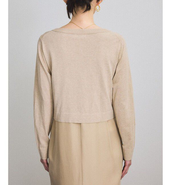 SALON adam et rope'「ハイツイストコットンVネックカーディガン」|カーディガン|