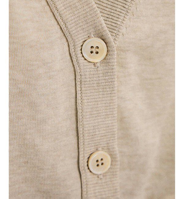 SALON adam et rope'「ハイツイストコットンVネックカーディガン」|カーディガン|