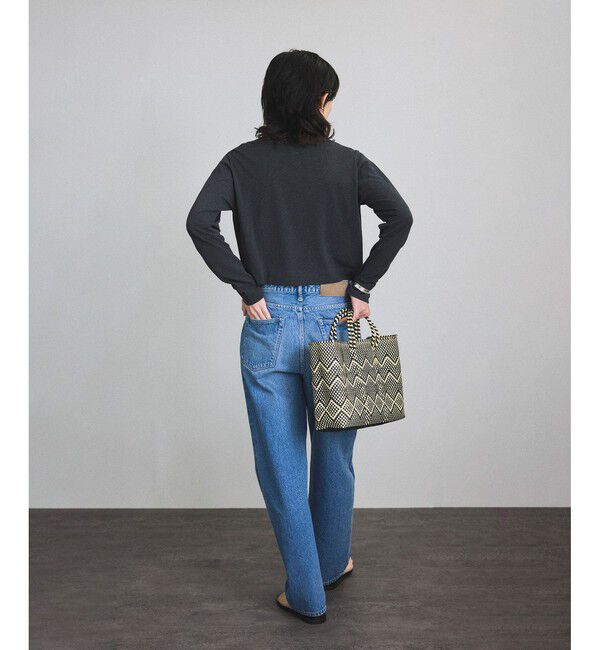 SALON adam et rope'「ハイツイストコットンVネックカーディガン」|カーディガン|