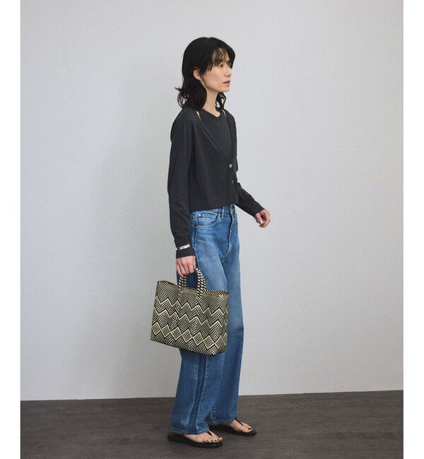 SALON adam et rope'「ハイツイストコットンVネックカーディガン」|カーディガン|