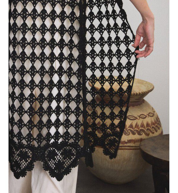 SALON adam et rope'「クロシェニットワンピース」|ワンピース|