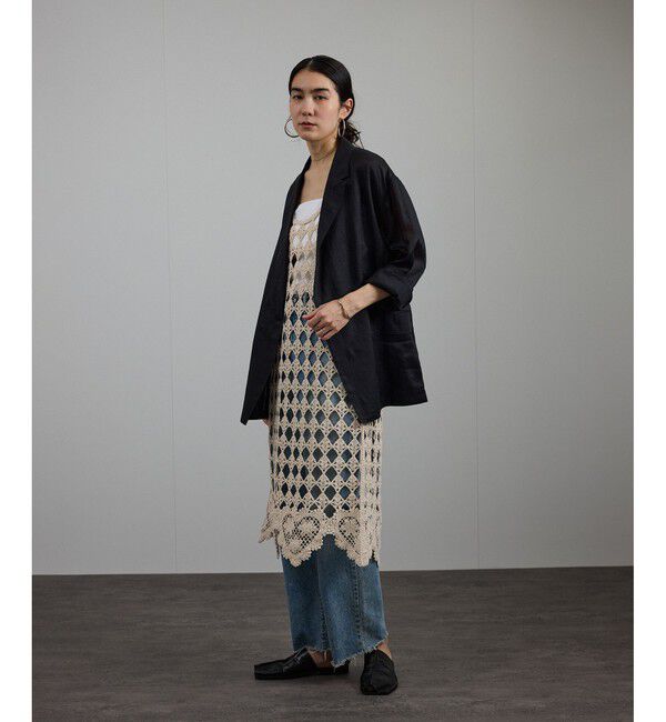 SALON adam et rope'「クロシェニットワンピース」|ワンピース|