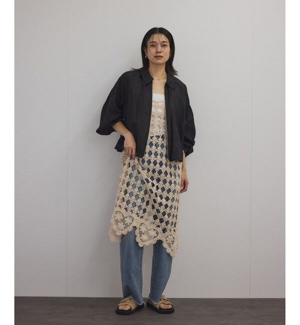 SALON adam et rope'「クロシェニットワンピース」|ワンピース|