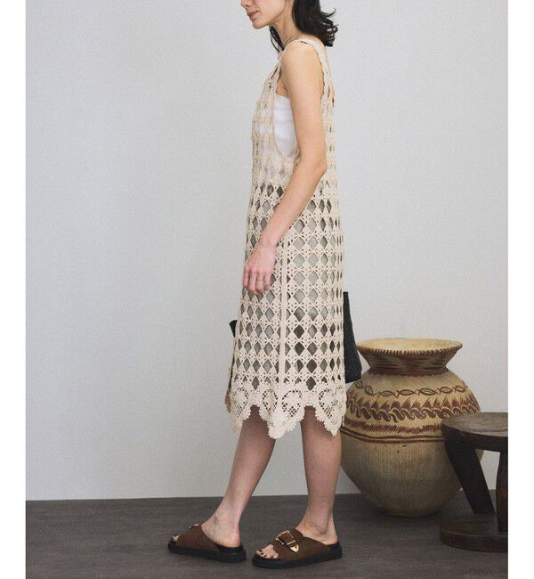 SALON adam et rope'「クロシェニットワンピース」|ワンピース|