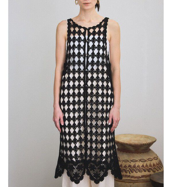 SALON adam et rope'「クロシェニットワンピース」|ワンピース|