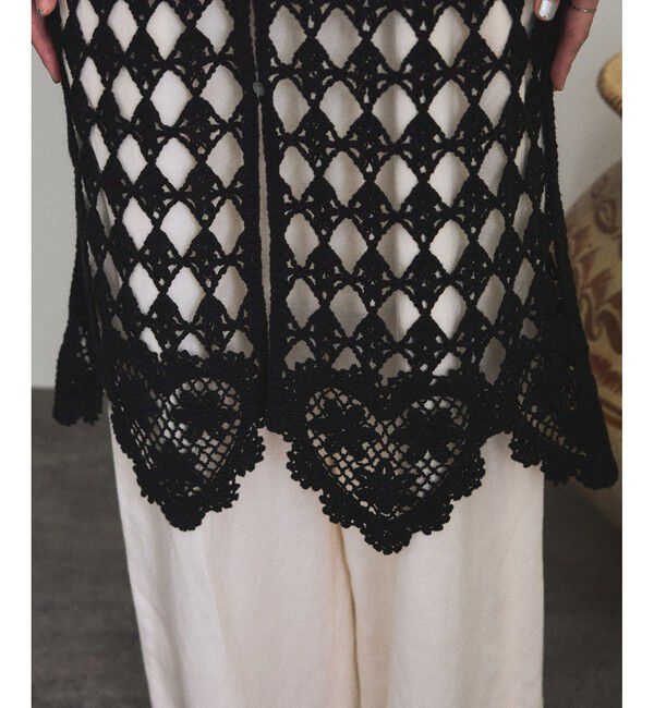 SALON adam et rope'「クロシェニットワンピース」|ワンピース|