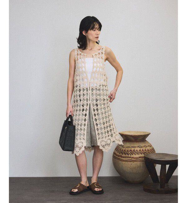 SALON adam et rope'「クロシェニットワンピース」|ワンピース|