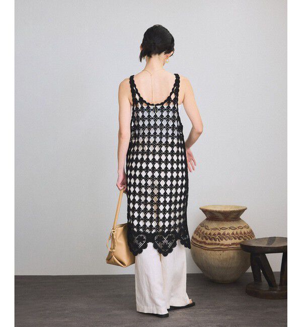 SALON adam et rope'「クロシェニットワンピース」|ワンピース|