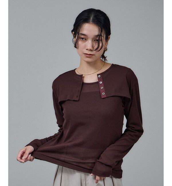 SALON adam et rope'「nu=layerショート丈カーディガンボレロ / UVケア」|カーディガン|