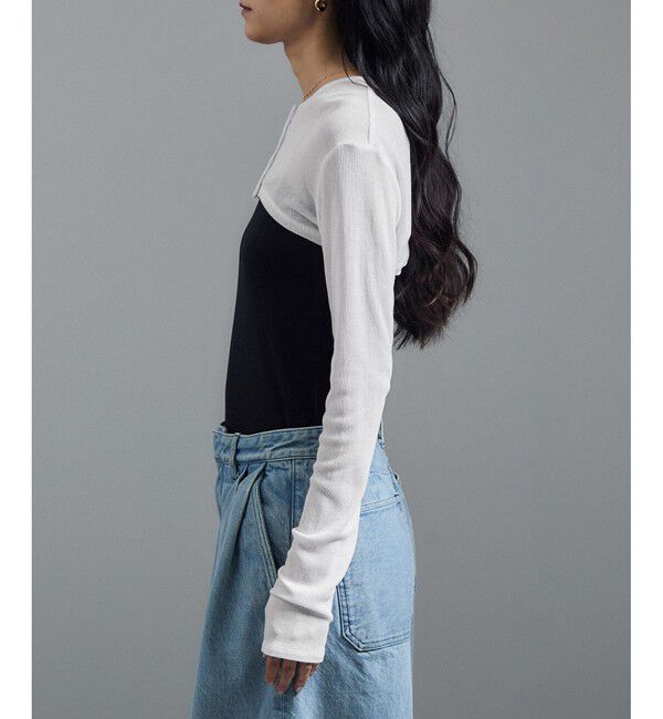 SALON adam et rope'「nu=layerショート丈カーディガンボレロ / UVケア」|カーディガン|