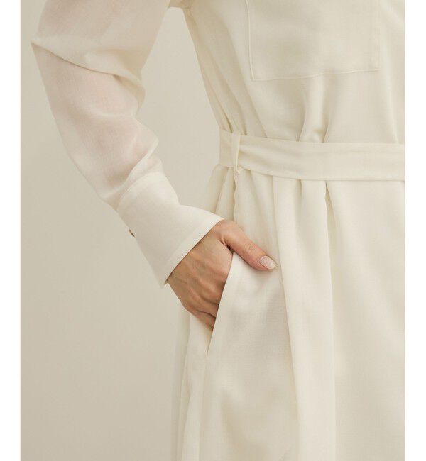 ROPE「【洗える】サファリシャツドレス」|ワンピース|