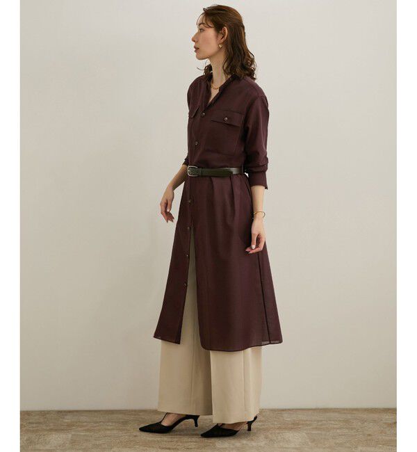 ROPE「【洗える】サファリシャツドレス」|ワンピース|