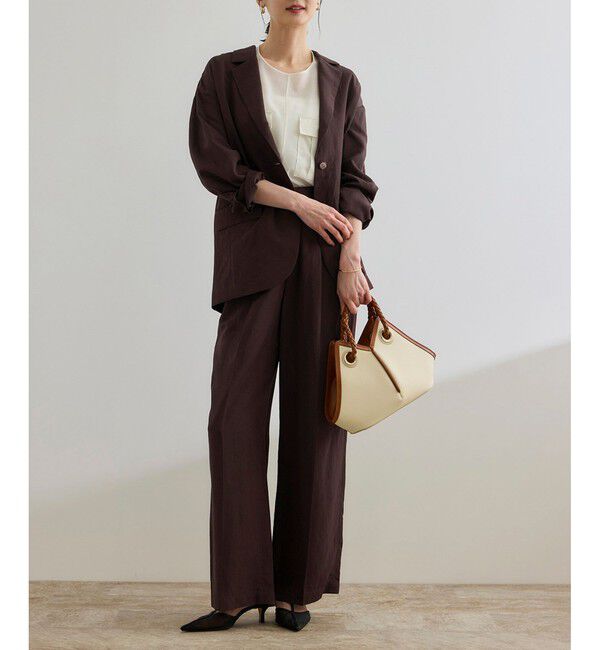 ROPE「レーヨンリネン ライトジャケット【セットアップパンツ・ワンピース対応】」|テーラードジャケット|