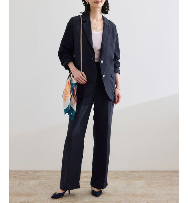 ROPE「レーヨンリネン ライトジャケット【セットアップパンツ・ワンピース対応】」|テーラードジャケット|