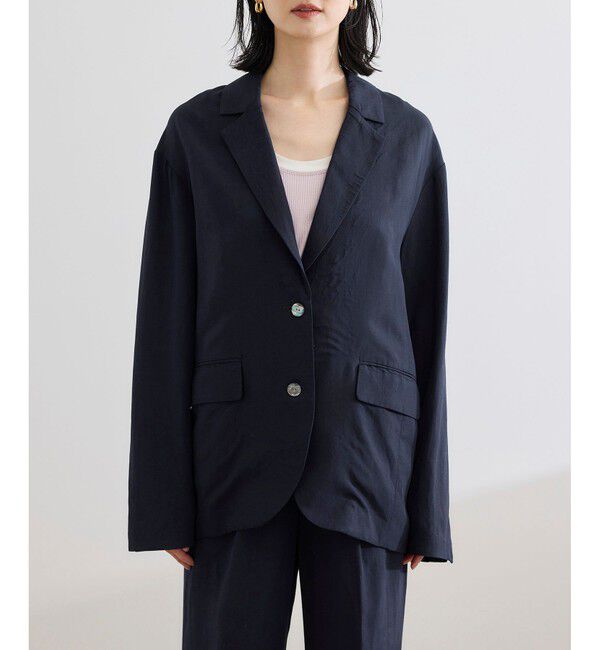 ROPE「レーヨンリネン ライトジャケット【セットアップパンツ・ワンピース対応】」|テーラードジャケット|