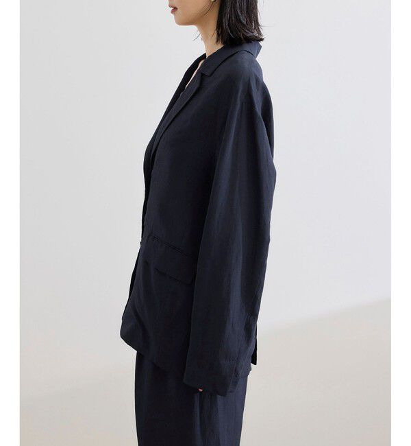 ROPE「レーヨンリネン ライトジャケット【セットアップパンツ・ワンピース対応】」|テーラードジャケット|