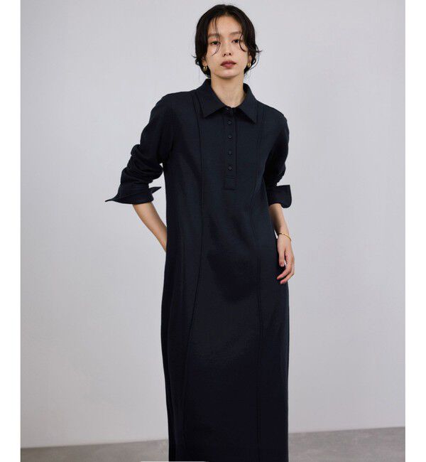 ROPE「ウールジャージーワンピース/イージーケア」|ワンピース|ネイビー(40)