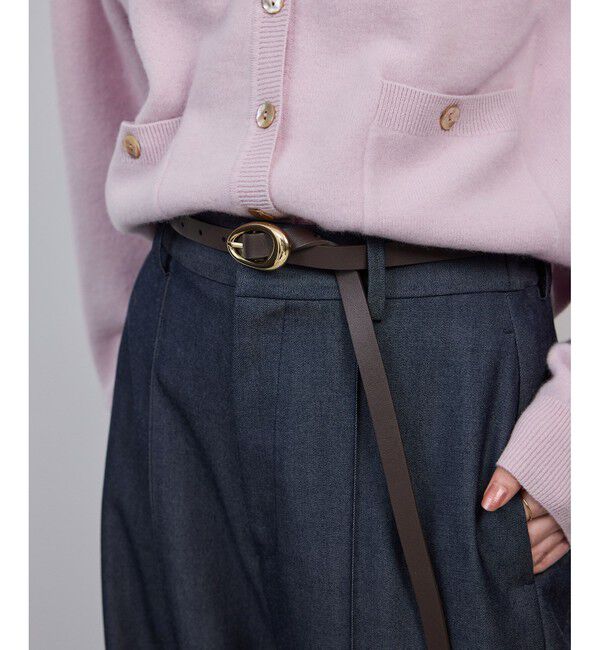 ROPE「アシンメトリーフォルムバックルレザーベルト」|ベルト|